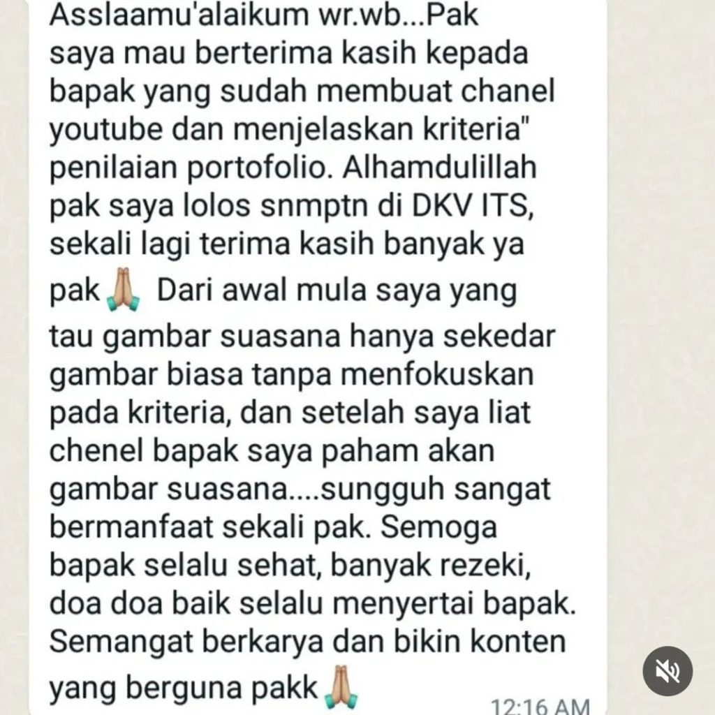 Testimoni belajar portofolio smptn lolos masuk DKV ITS